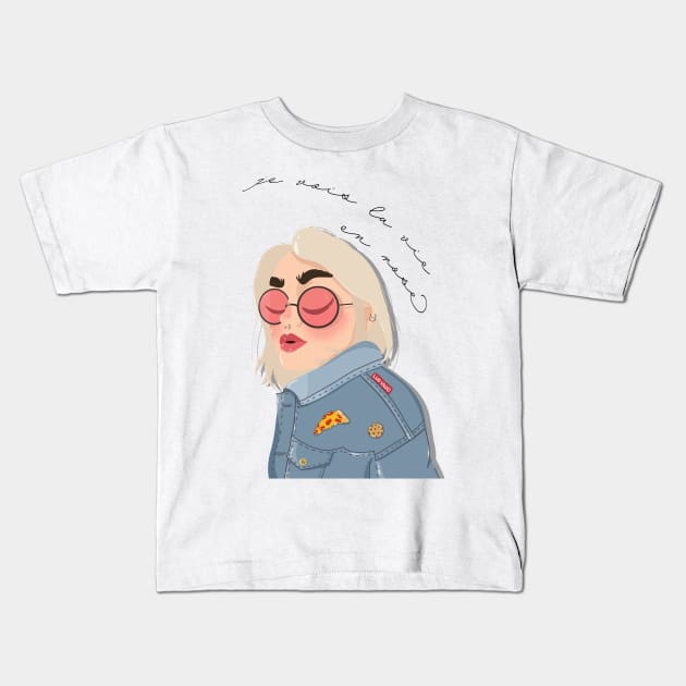 Vie en rose Kids T-Shirt by ludvago